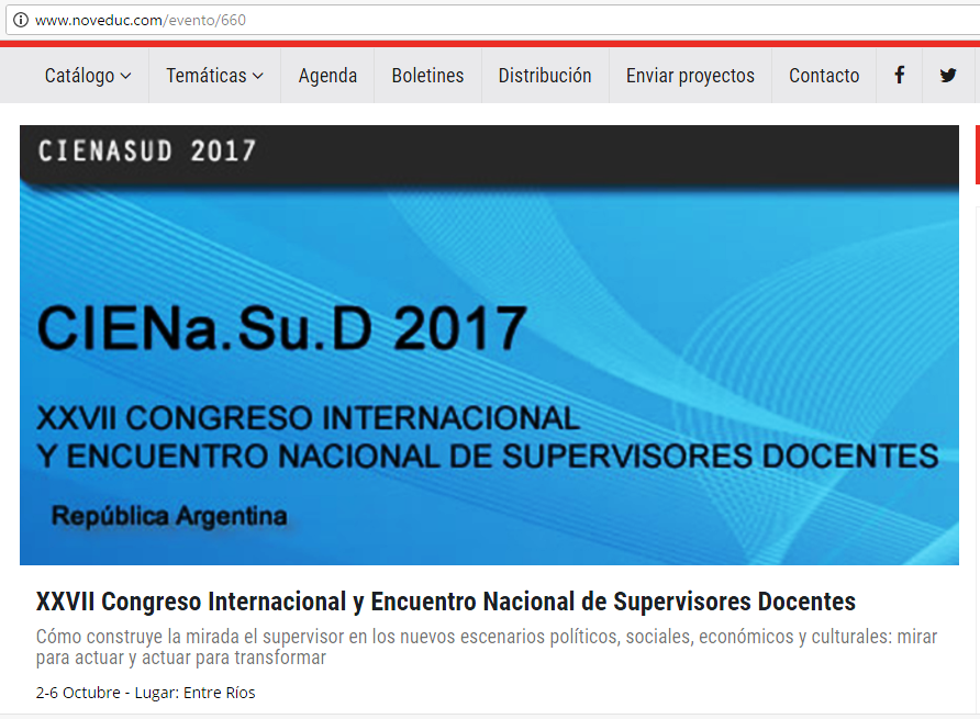 Se realizará en Paraná el XXVII Congreso Internacional y Encuentro Nacional de Supervisores Docentes.