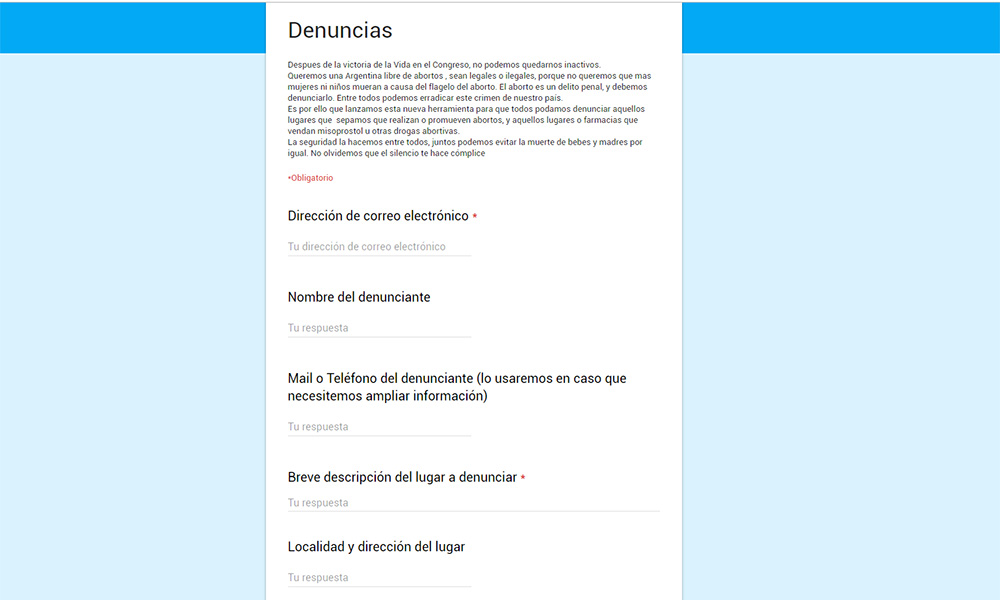 formulario denuncias